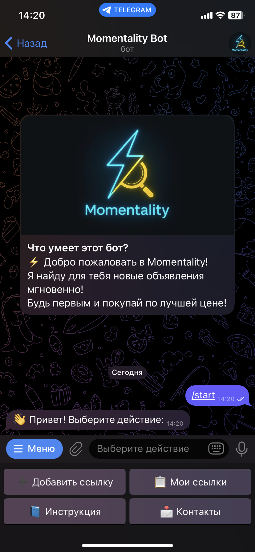 Запуск бота